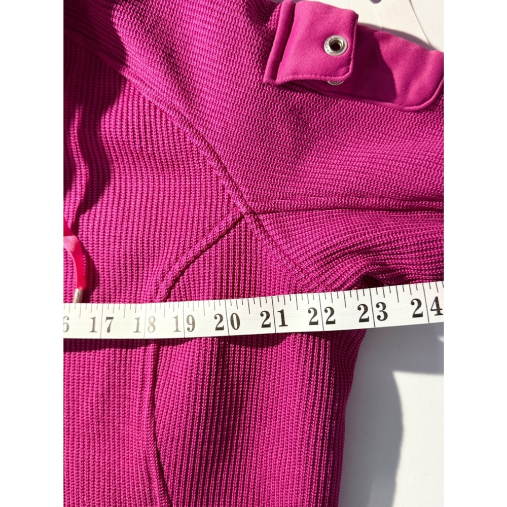 Spyder Core Sweater Hoodie Women XL Pink Excellent Full Zip Knit Fleece Jacket - Picture 5 of 5